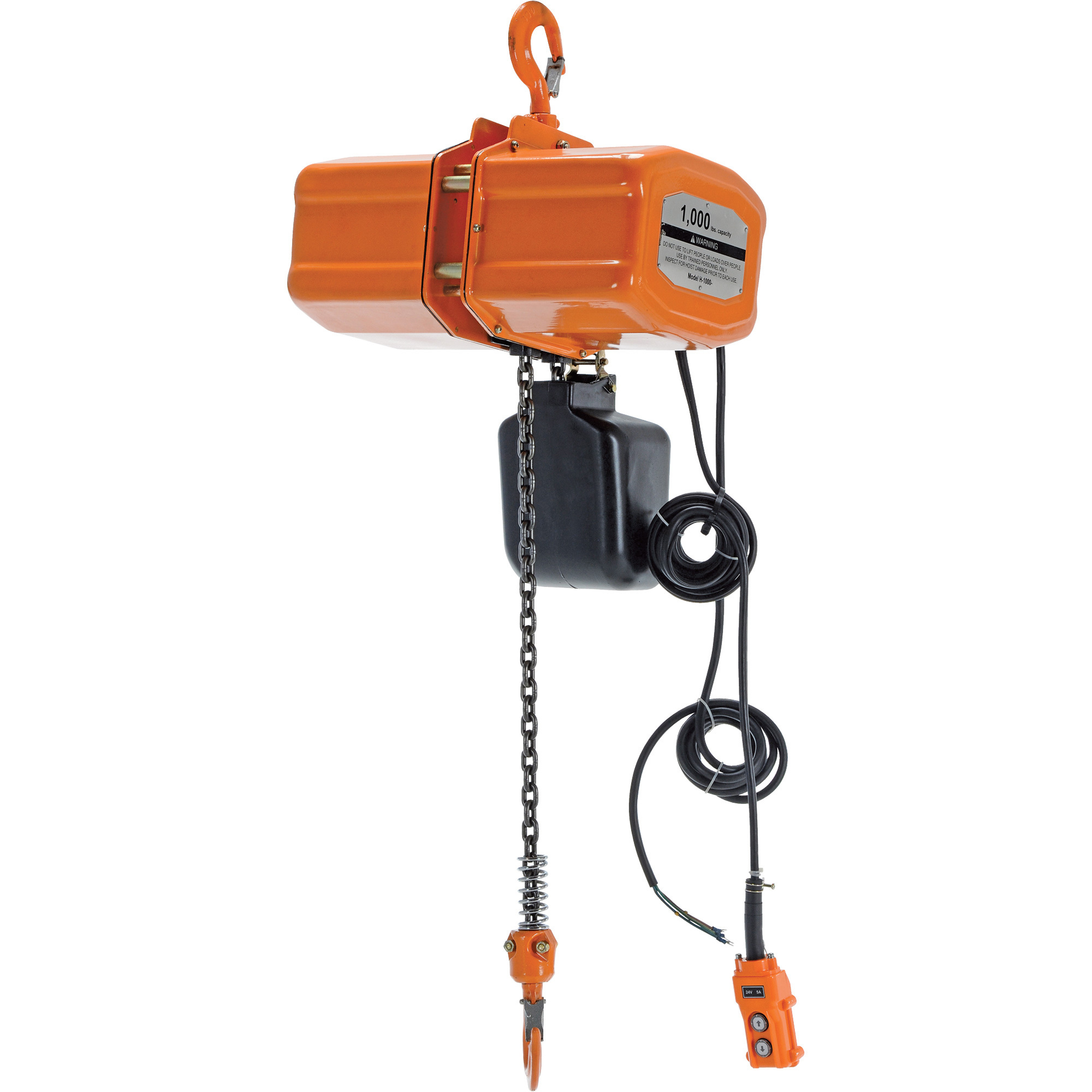 Vestil Economy Chain Hoist with Chain - 1000-Lb. Capacity, 15ft. Lift Height, Model# H-1000-1